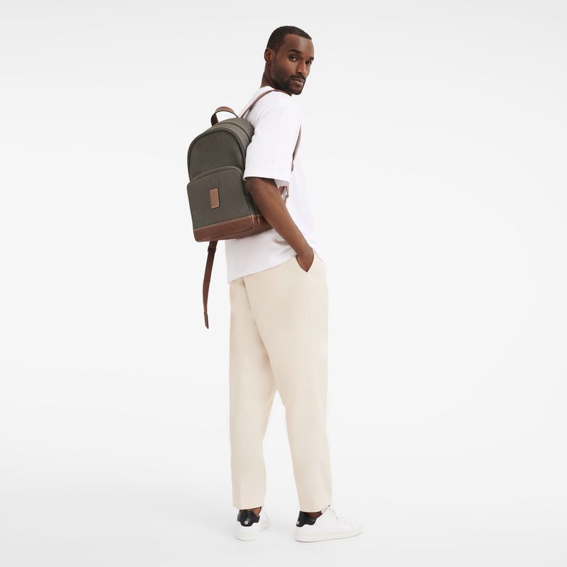 Brown Longchamp Boxford Men Backpack | Ksa-267JKBTPF