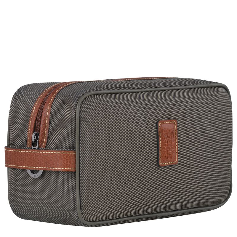 Brown Longchamp Boxford Men Toiletry Bags | Ksa-708ESDLKG