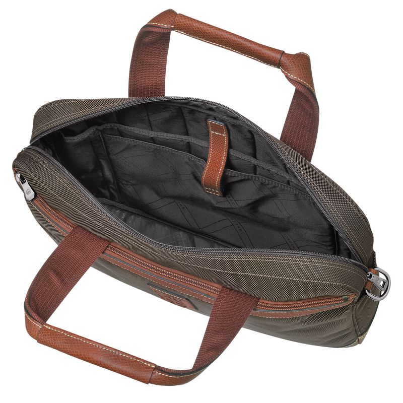 Brown Longchamp Boxford S Men Briefcase | Ksa-942JYPLWF