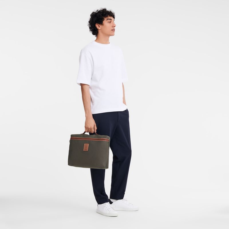 Brown Longchamp Boxford S Men Briefcase | Ksa-782ZSLDHY