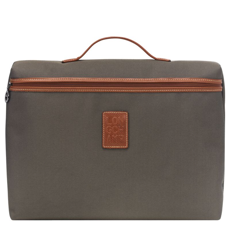 Brown Longchamp Boxford S Men Briefcase | Ksa-782ZSLDHY