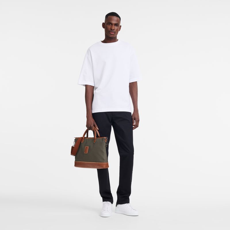 Brown Longchamp Boxford S Men Briefcase | Ksa-471IWDPKS