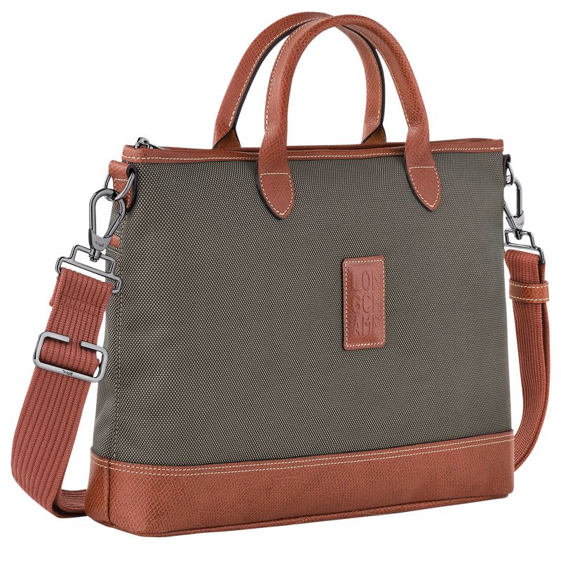 Brown Longchamp Boxford S Men Briefcase | Ksa-471IWDPKS
