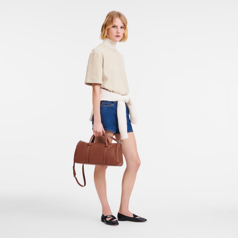 Brown Longchamp Daylong L Women Handbag | Ksa-532YGWQFB