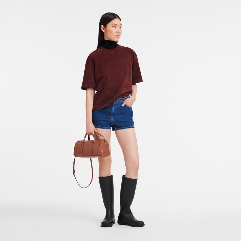 Brown Longchamp Daylong M Women Handbag | Ksa-286FAYUDH