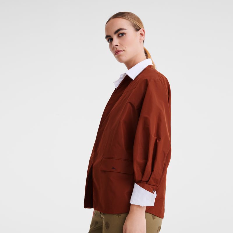 Brown Longchamp Kimono Women Jacket | Ksa-216CGIZFD