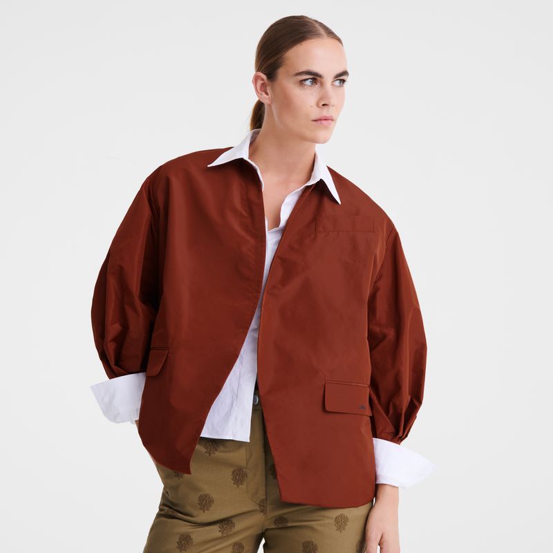 Brown Longchamp Kimono Women Jacket | Ksa-216CGIZFD