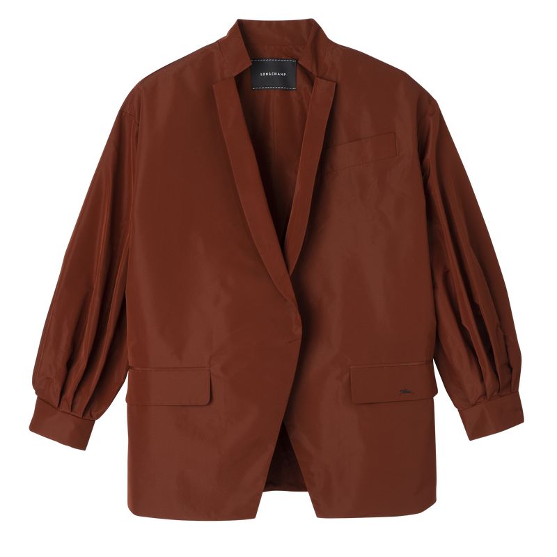 Brown Longchamp Kimono Women Jacket | Ksa-216CGIZFD