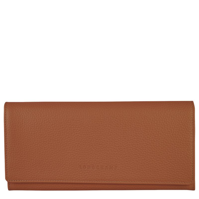 Brown Longchamp Le Foulonné Continental Women Wallet | Ksa-842OYPJAN