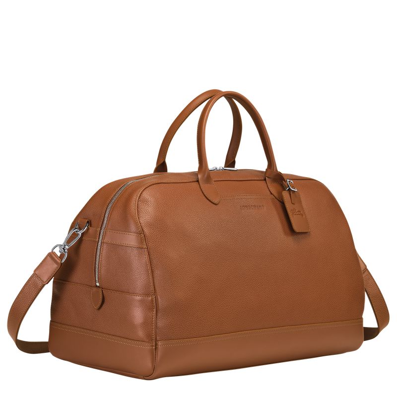 Brown Longchamp Le Foulonné L Men Travel Bag | Ksa-624TUOHMK