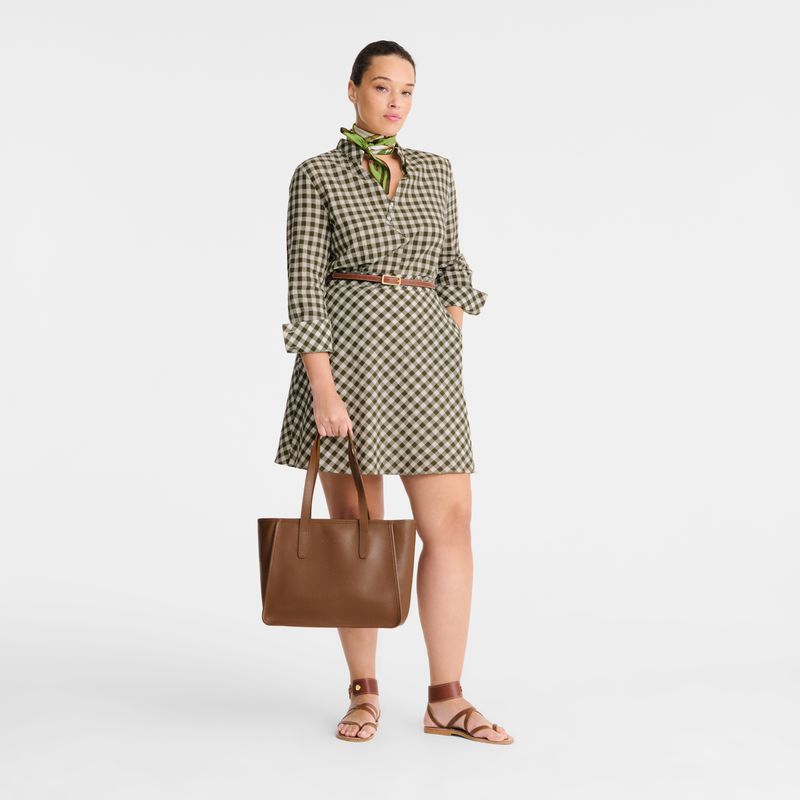 Brown Longchamp Le Foulonné L Women Tote Bag | Ksa-563YEGUDO