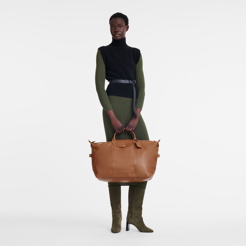 Brown Longchamp Le Foulonné L Women Travel Bag | Ksa-381XQPVEA