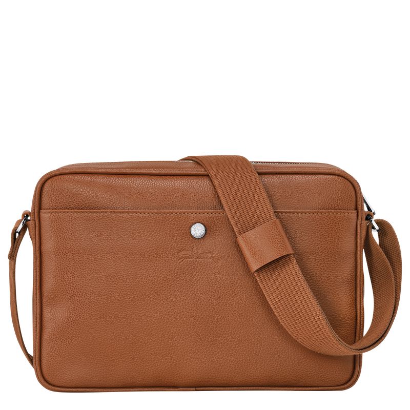 Brown Longchamp Le Foulonné M Camera Men Crossbody Bag | Ksa-842RVMOLH