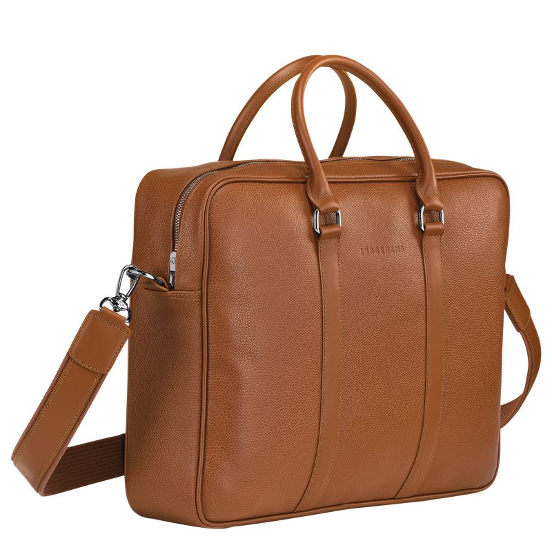 Brown Longchamp Le Foulonné M Men Briefcase | Ksa-639SOUHAV