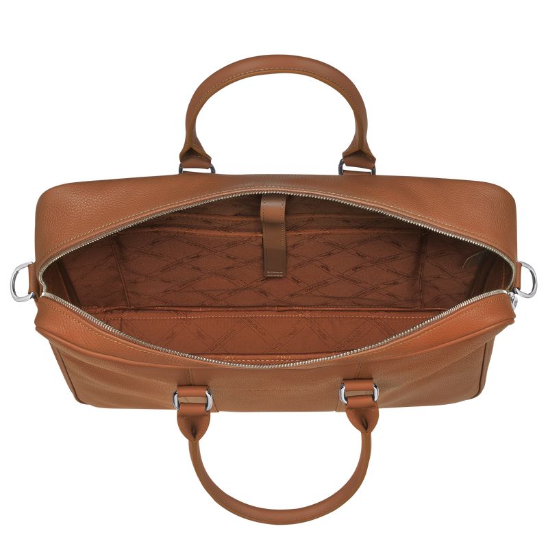 Brown Longchamp Le Foulonné M Men Briefcase | Ksa-639SOUHAV