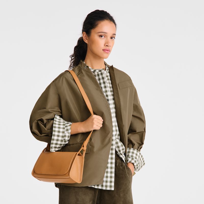 Brown Longchamp Le Foulonné M Women Crossbody Bag | Ksa-437XTFBMV