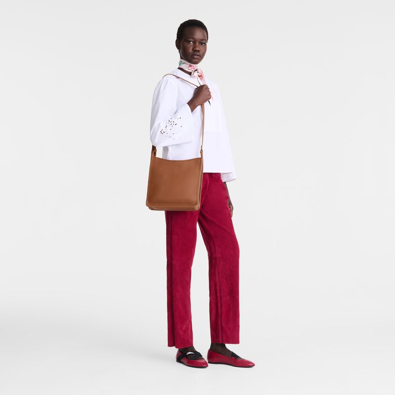 Brown Longchamp Le Foulonné M Women Crossbody Bag | Ksa-650QCZIDV