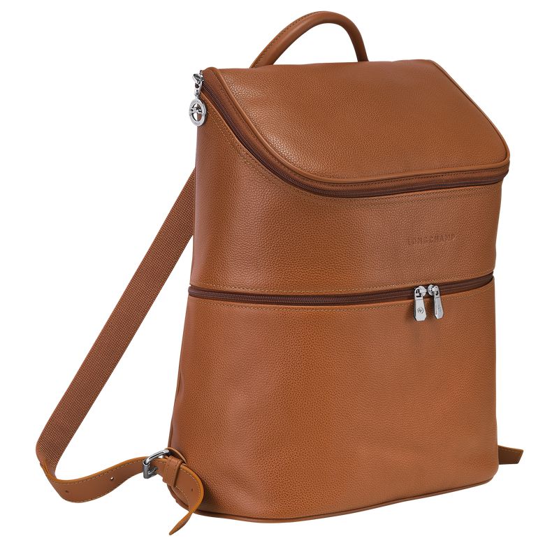 Brown Longchamp Le Foulonné Men Backpack | Ksa-892JEKPGI