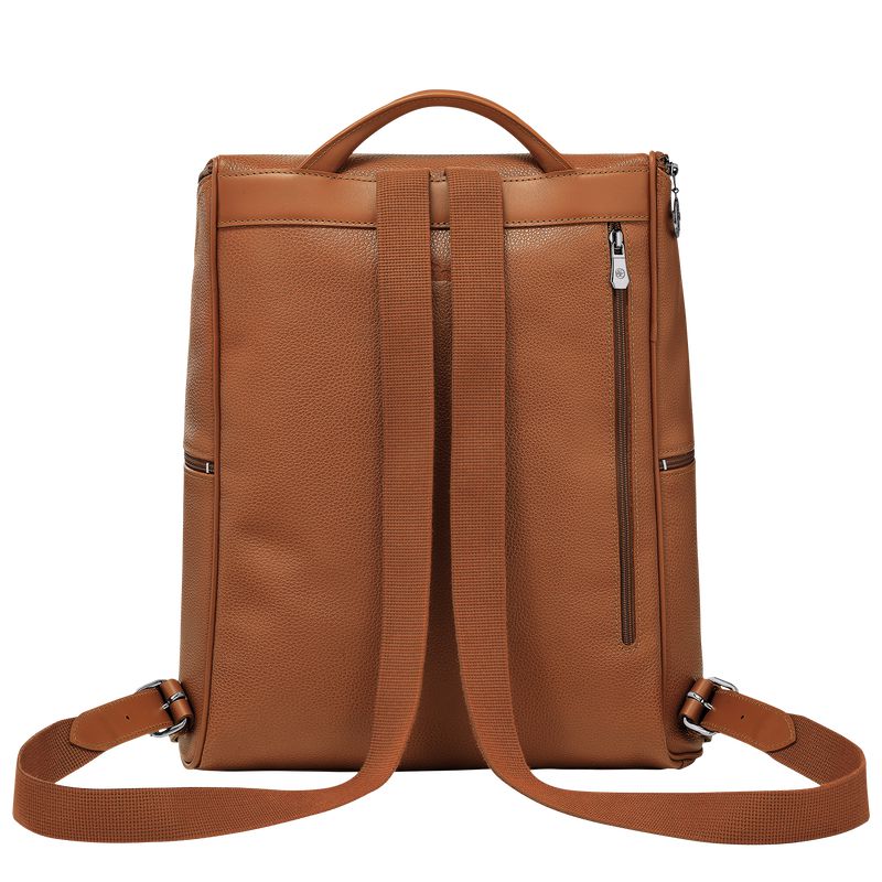 Brown Longchamp Le Foulonné Men Backpack | Ksa-892JEKPGI