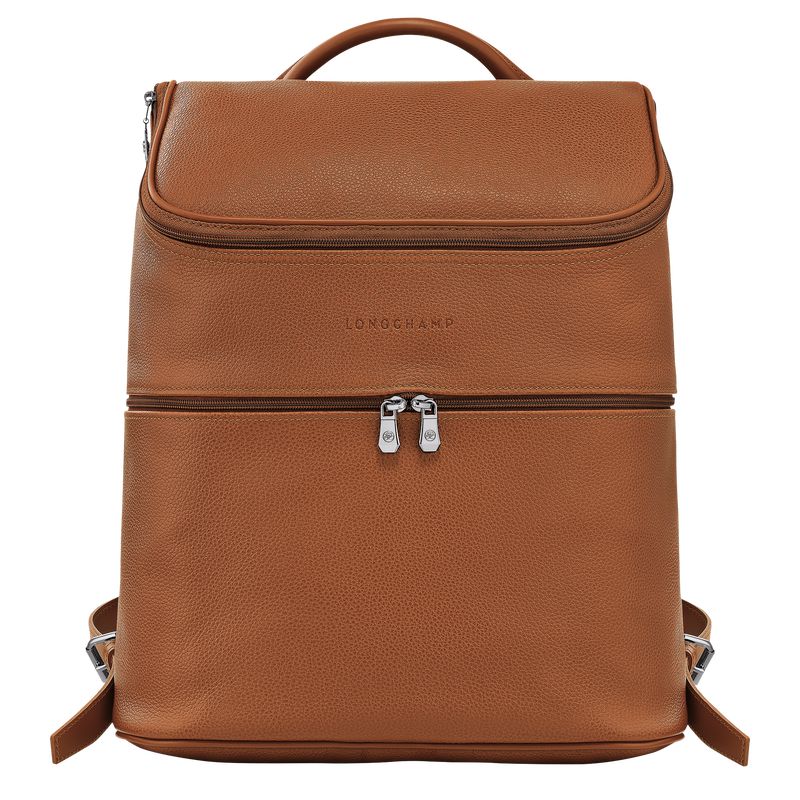 Brown Longchamp Le Foulonné Men Backpack | Ksa-892JEKPGI