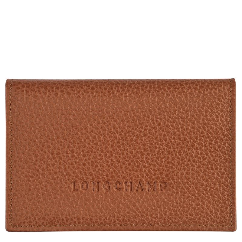 Brown Longchamp Le Foulonné Men Card Holder | Ksa-354GYAVFS
