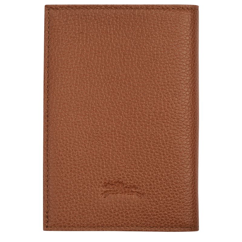 Brown Longchamp Le Foulonné Men Passport Holder | Ksa-349MRPIAC