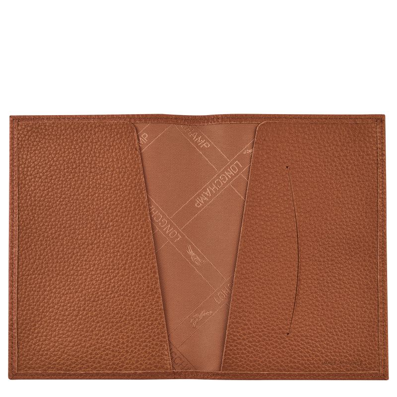 Brown Longchamp Le Foulonné Men Passport Holder | Ksa-349MRPIAC