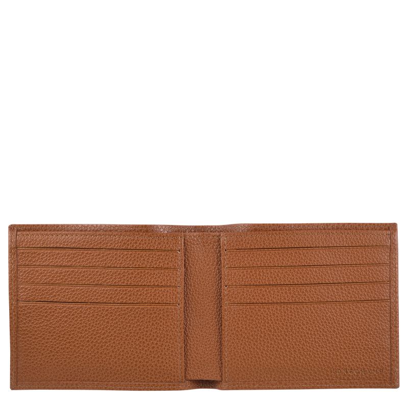 Brown Longchamp Le Foulonné Men Wallet | Ksa-925KJTOBG