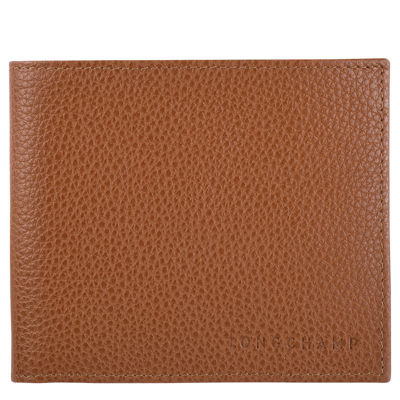 Brown Longchamp Le Foulonné Men Wallet | Ksa-925KJTOBG