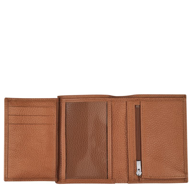 Brown Longchamp Le Foulonné Men Wallet | Ksa-743EVZQTC