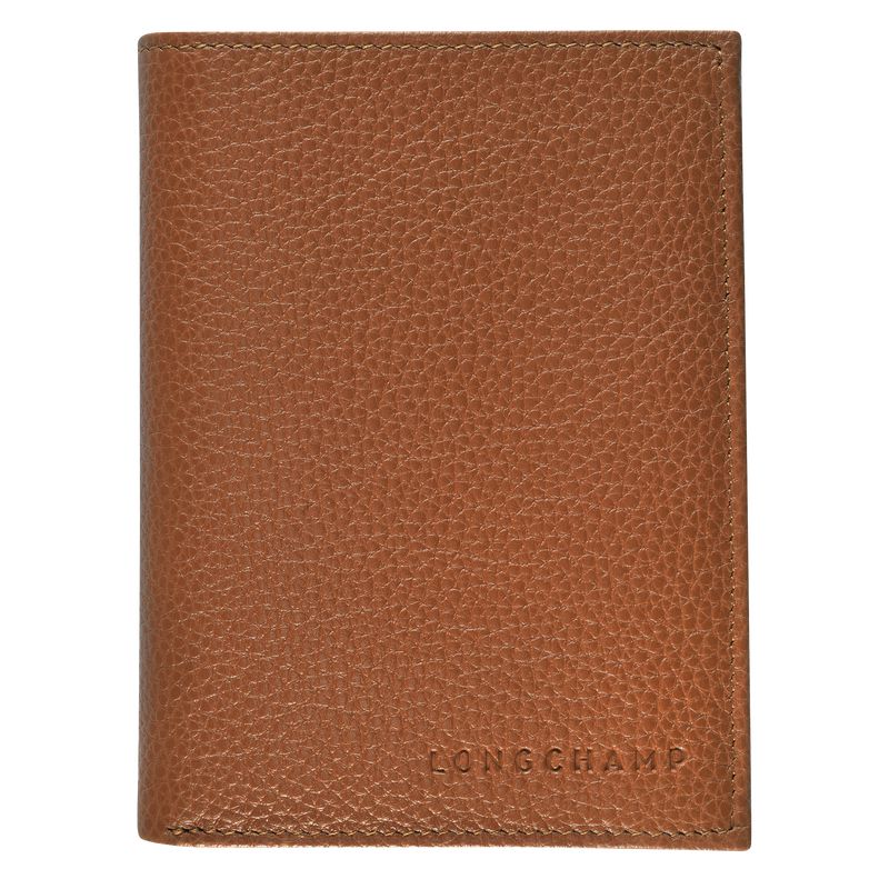 Brown Longchamp Le Foulonné Men Wallet | Ksa-743EVZQTC