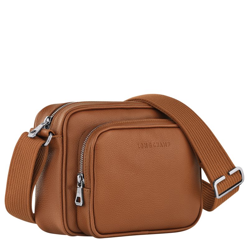 Brown Longchamp Le Foulonné S Camera Men Crossbody Bag | Ksa-795ZBRTOA