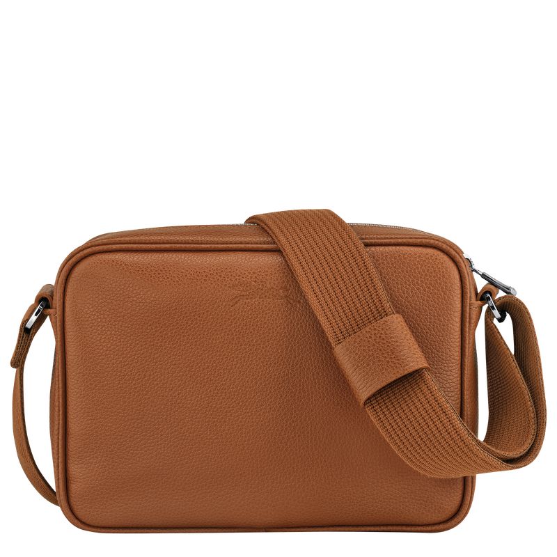 Brown Longchamp Le Foulonné S Camera Men Crossbody Bag | Ksa-795ZBRTOA