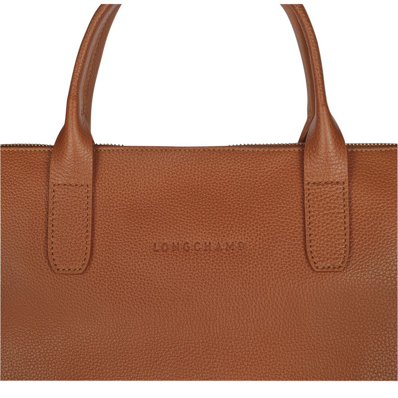 Brown Longchamp Le Foulonné S Men Briefcase | Ksa-036RUDKTP