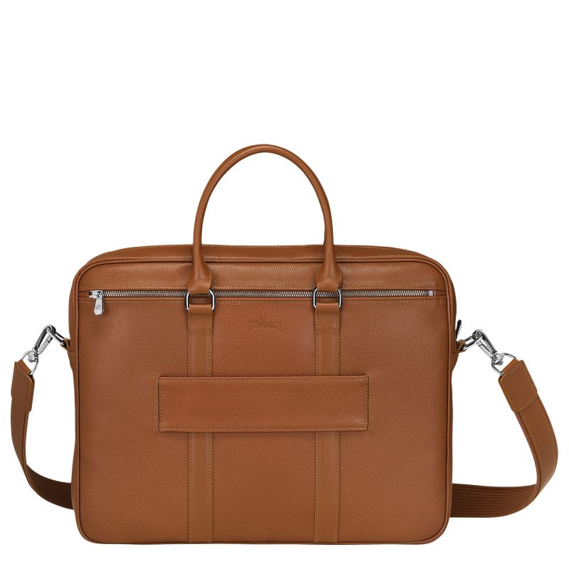 Brown Longchamp Le Foulonné S Men Briefcase | Ksa-256HWXFOJ