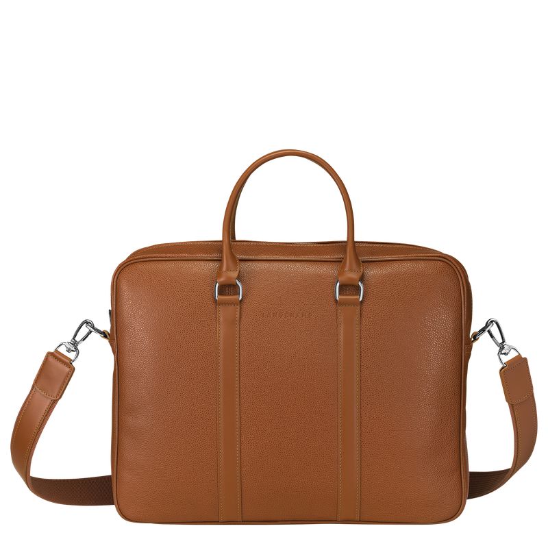Brown Longchamp Le Foulonné S Men Briefcase | Ksa-256HWXFOJ
