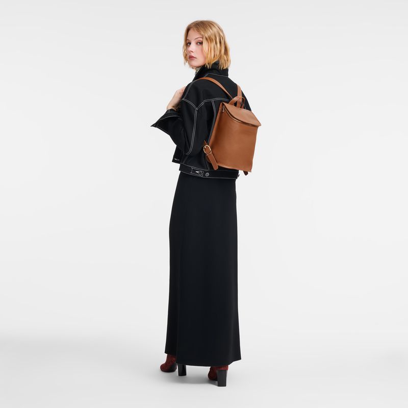 Brown Longchamp Le Foulonné Women Backpack | Ksa-104QKBLJY