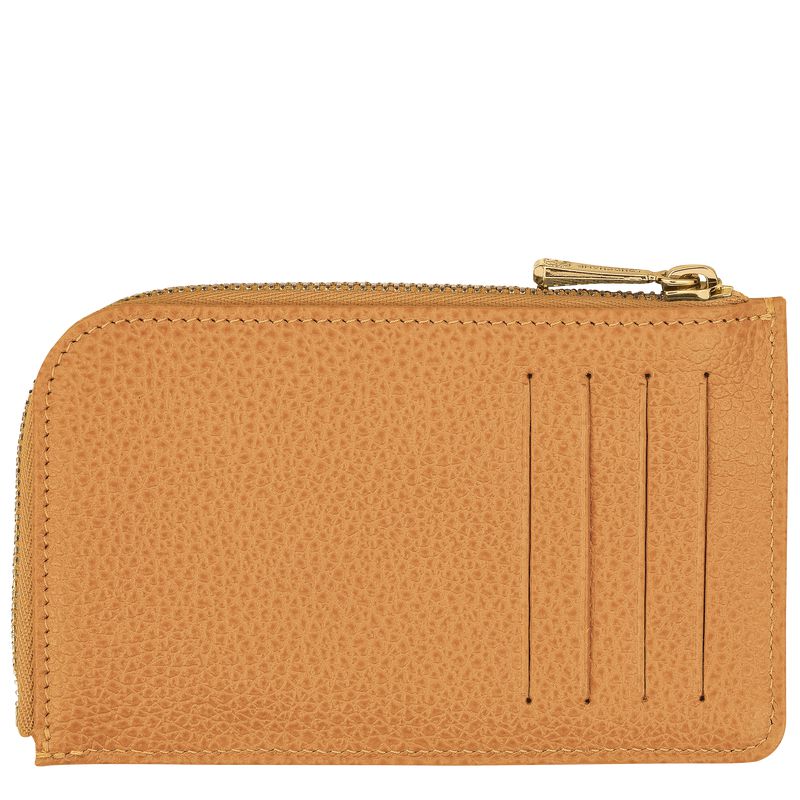 Brown Longchamp Le Foulonné Women Card Holder | Ksa-167ITRXLN