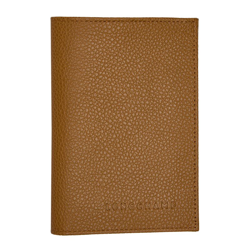 Brown Longchamp Le Foulonné Women Passport Holder | Ksa-568EIOTKF