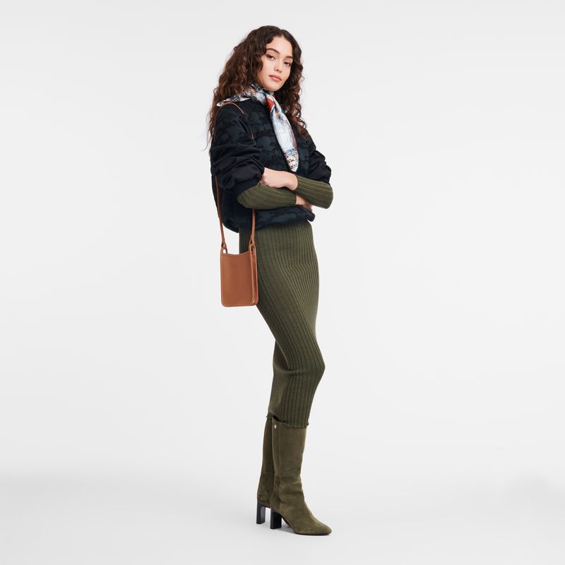 Brown Longchamp Le Foulonné Women Phone Case | Ksa-635KQFAGN