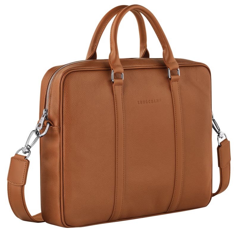 Brown Longchamp Le Foulonné Xs Men Briefcase | Ksa-201BGFRHN