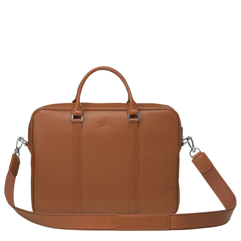Brown Longchamp Le Foulonné Xs Men Briefcase | Ksa-201BGFRHN