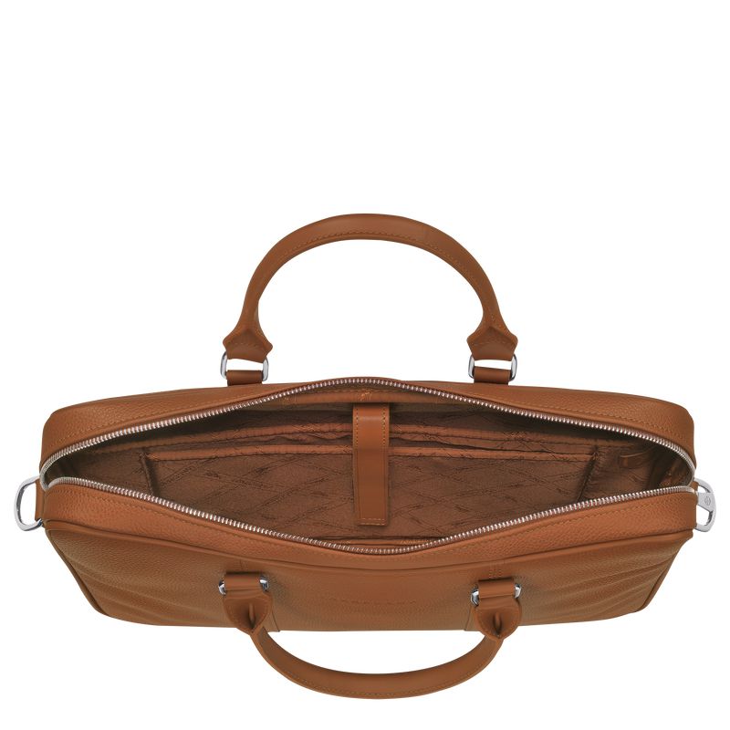 Brown Longchamp Le Foulonné Xs Men Briefcase | Ksa-201BGFRHN