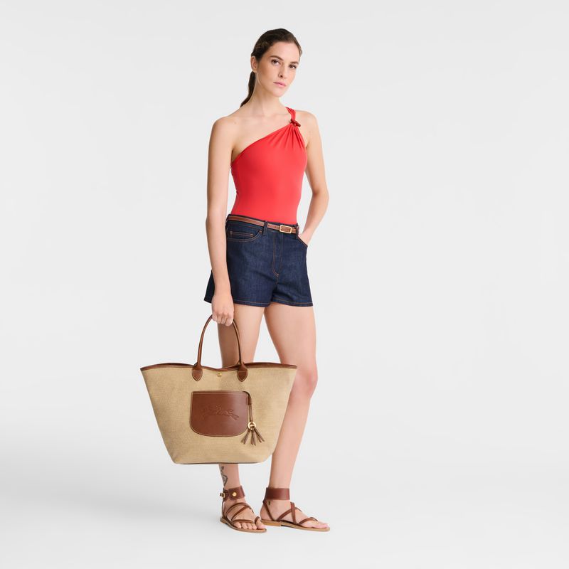 Brown Longchamp Le Pliage Collection L Basket Women Tote Bag | Ksa-495GBYKLE
