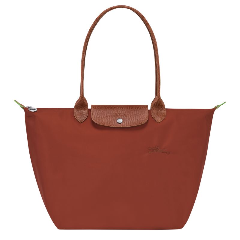 Brown Longchamp Le Pliage Green L Women Tote Bag | Ksa-743YFOVUW