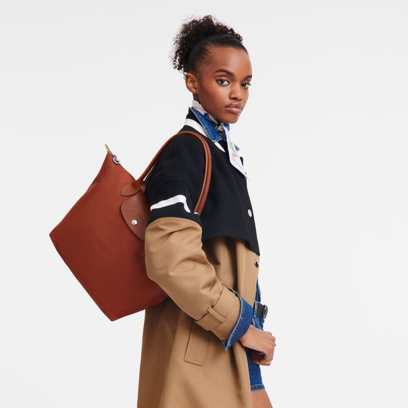 Brown Longchamp Le Pliage Green M Women Tote Bag | Ksa-017DZAIGF