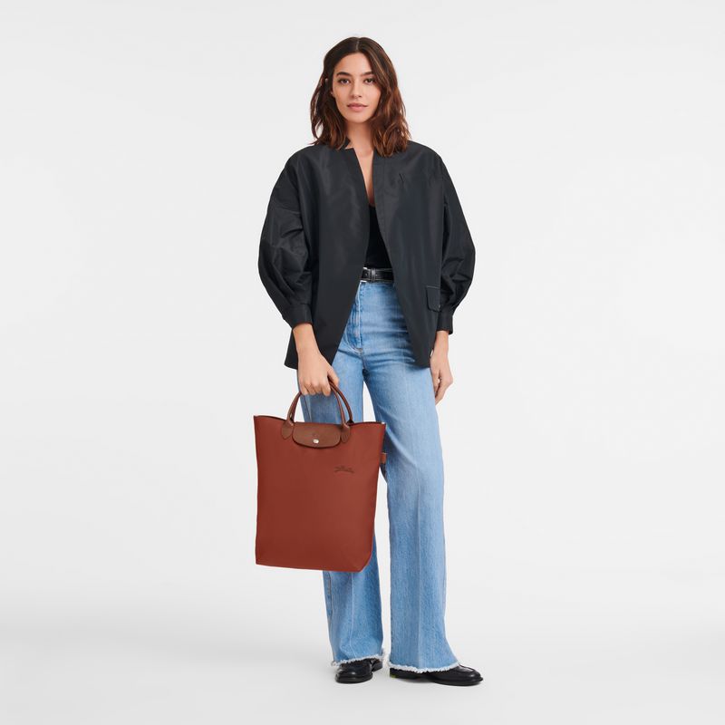 Brown Longchamp Le Pliage Green M Women Tote Bag | Ksa-624ZGTFJW