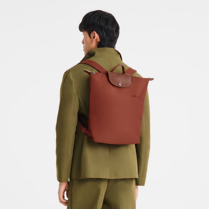 Brown Longchamp Le Pliage Green M Women Backpack | Ksa-836CFOZPI