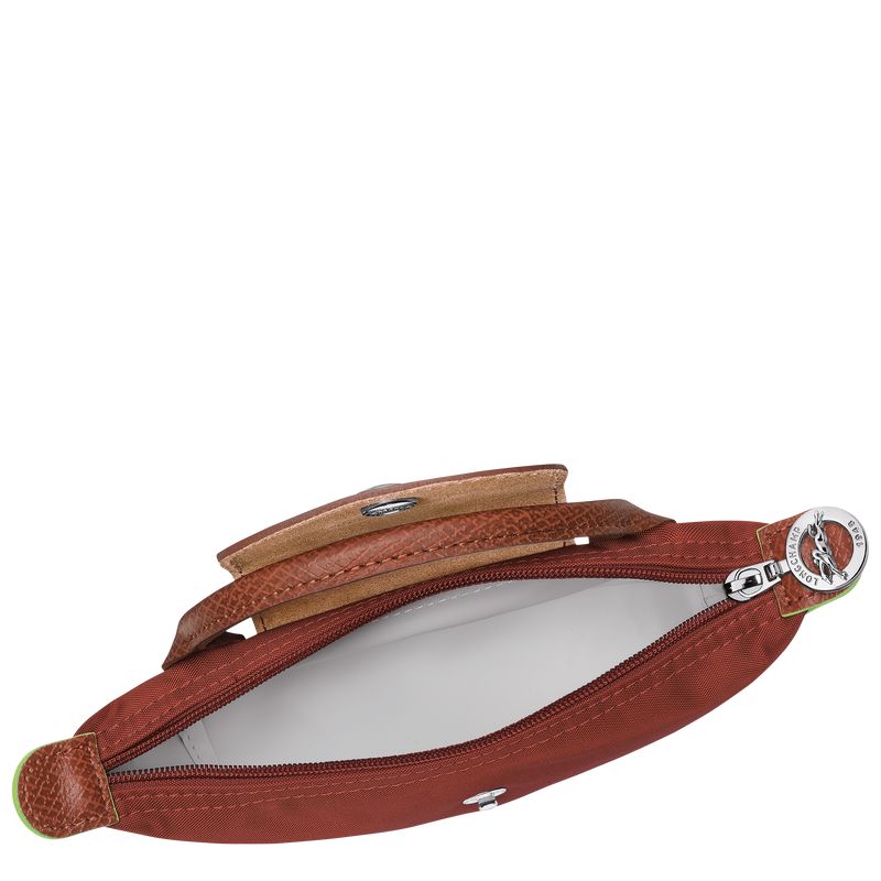 Brown Longchamp Le Pliage Green With Handle Men Pouch | Ksa-583XKFEMC