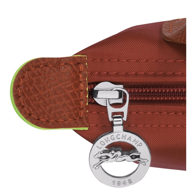 Brown Longchamp Le Pliage Green With Handle Men Pouch | Ksa-583XKFEMC